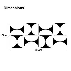 2 Wandpaneel Badezimmer-EQUILIBRE N Schwarz - Kunststoff - 70 x 30 x 70 cm