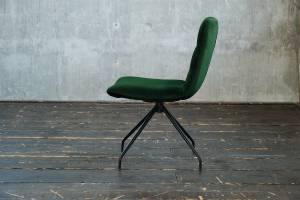 Stuhl NEW CHARME Drehstuhl Velvet Smaragdgrün