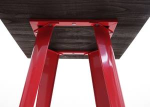 Stehtisch A73 inkl. Holz-Tischplatte Braun - Rot