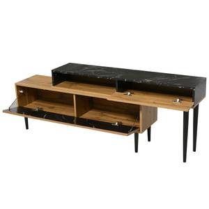 Sideboard Kommode Astraios Ⅲ Braun - Holzwerkstoff - Metall - 36 x 58 x 129 cm