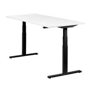 Höhenverstellbarer Tisch Easydesk Weiß - Breite: 180 cm - Schwarz