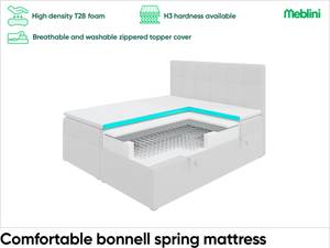 Boxspringbett Nils Grau - Breite: 160 cm - H4