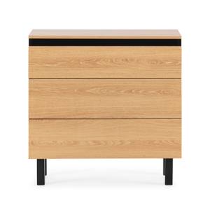 Commode de nuit Molina Marron - Bois manufacturé - Matière plastique - 40 x 80 x 80 cm