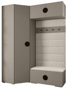 Garderobe Inova 4 Z21 Schwarz - Grau - Weiß - Schwarz