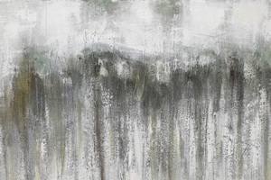 Tableau peint à la main Rainy Day Beige - Gris - Bois massif - Textile - 120 x 80 x 4 cm