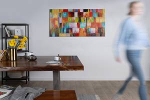 Bild handgemalt Eine Hommage ans Leben Massivholz - Textil - 140 x 70 x 4 cm