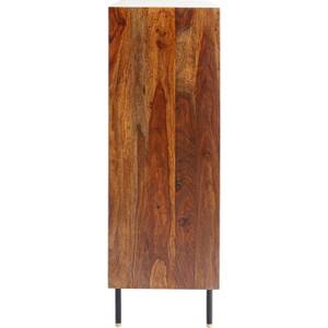 Vitrine Ravello I Marron - Bois massif - 100 x 140 x 45 cm