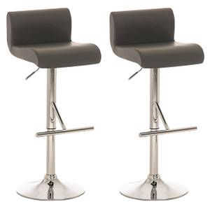 Tabouret de bar California Lot de 2 Gris