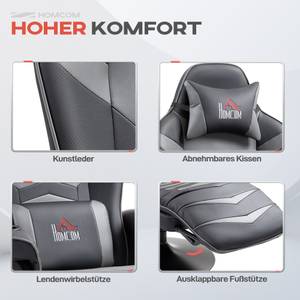 Sessel mit Massagefunktion 700-142V00GY Schwarz - Kunstleder - 83 x 112 x 80 cm