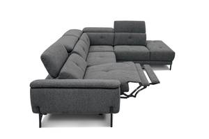 Ecksofa Avena (5-Sitzer mit Relax) Dunkelgrau - Ecke davorstehend rechts