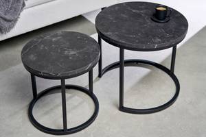 Beistelltisch ELEGANCE 2er Set Schwarz