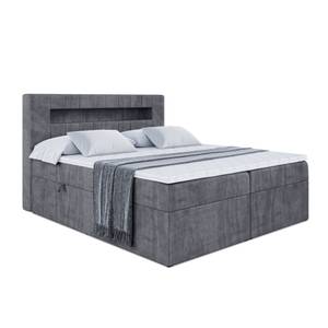 Boxspringbett - ORGOL Steingrau - Breite: 160 cm - H4