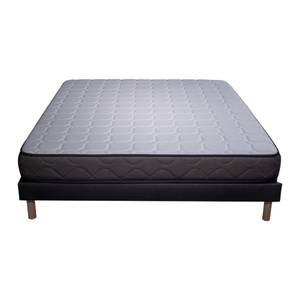 Matelas+sommier Memory 90x190 Noir - Textile - 90 x 32 x 190 cm