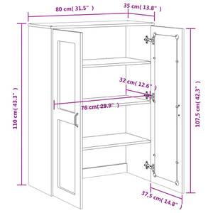 Highboard-Oberteil DE6228 Weiß