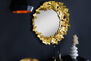 Wandspiegel BUTTERFLY Gold - Silber - Glas - Metall - 78 x 78 x 8 cm