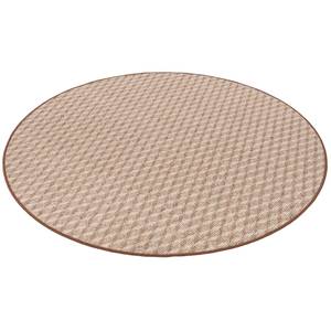 Schlingen Teppich Modern Diamond Rund Bronze - 100 x 100 cm