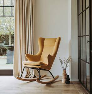 Chaise à bascule De Luxe Jaune - Bois manufacturé - 70 x 106 x 96 cm