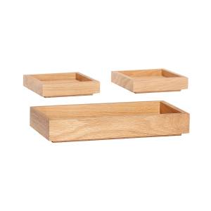 Aufbewahrungsbox Staple Beige - Holz teilmassiv - 12 x 6 x 24 cm