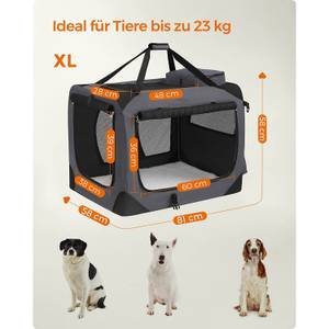 Hundebox Darwin Grau - Textil - 58 x 58 x 81 cm