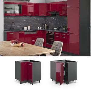 Eckschrank R-Line 34923 Anthrazit - Hochglanz Bordeaux