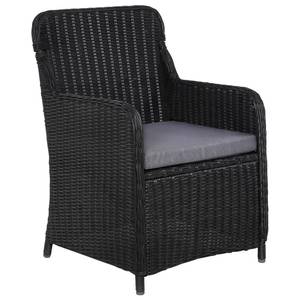 Sessel Schwarz - Polyrattan - 64 x 90 x 65 cm