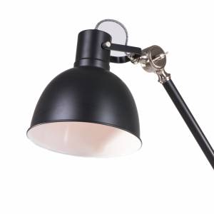 Lampadaire Cera Acier - 1 ampoule - Noir