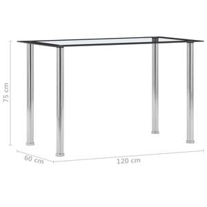 Esstisch 281851 Schwarz - Glas - Metall - 60 x 75 x 120 cm