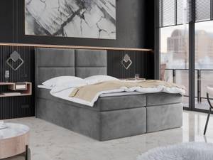 Boxspringbett mit Topper NESTEA Grau - Breite: 140 cm - H3