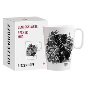 Kaffeetasse Genussklasse #2 Weiß - Porzellan - 8 x 11 x 8 cm