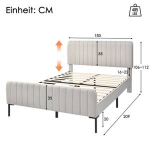 Polsterbett Doppelbett YMMSE Breite: 185 cm