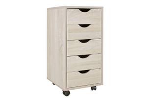 Rollcontainer BETIM Standcontainer Braun - Holzwerkstoff - 38 x 64 x 33 cm