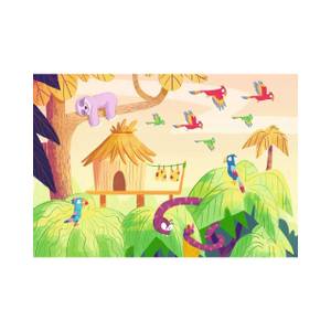 Puzzle Dschungelexpedition Papier - 20 x 4 x 28 cm