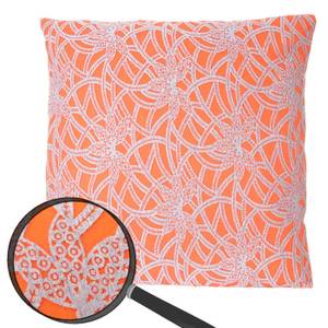 Coussin de décoration  aspect baroque Orange - Textile - 45 x 45 x 12 cm