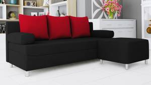 Schlafsofa Dover mit Polsterhocker Rot