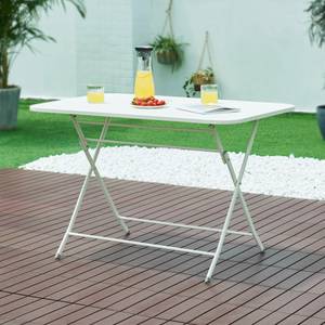 Table de jardin pliante Sande Blanc - 70 x 110 cm