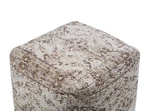 Pouf MEERUT Marron - Gris - Fibres naturelles - 42 x 42 x 42 cm