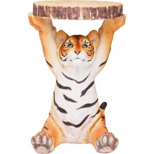 Table d'appoint Animal Tigre Orange - Matière plastique - 35 x 53 x 37 cm