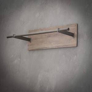 Wandgaderobe Joko Braun - Silber - Holzwerkstoff - Metall - 85 x 25 x 30 cm