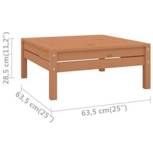 Garten-Lounge-Set (4-teilig) Braun - Massivholz - Holzart/Dekor - 64 x 63 x 64 cm