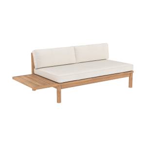 Canapé de jardin Nadila Marron - Bois massif - 180 x 60 x 81 cm