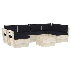 Garten-Lounge-Set (7-teilig) 3016490-17 Schwarz