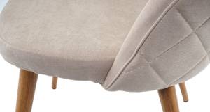 Chaise capitonnée D53 (lot de 4) Beige - Textile - 48 x 77 x 46 cm