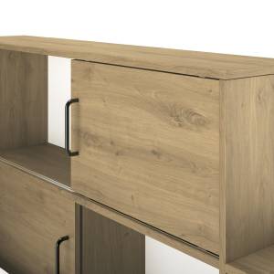 Lit junior 90x200 cm - ERWAN Beige - Bois manufacturé - 120 x 104 x 221 cm