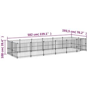 Chenil pour chien 3016250 Profondeur : 582 cm