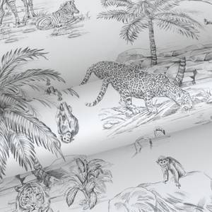 papier peint animaux de la jungle 7133 Noir