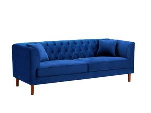 Sofa ARSENE Blau - Textil - 80 x 73 x 208 cm