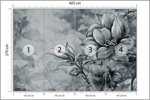 Fototapete BLUMEN Pflanzen Beton Vintage 405 x 270 x 270 cm