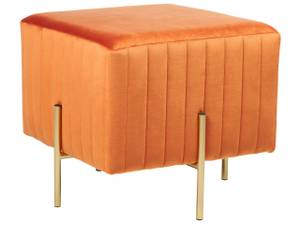 Tabouret DAYTON Doré - Orange - 48 x 41 cm