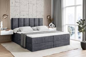 Boxspringbett BOXI1 Steingrau - Breite: 140 cm - H4