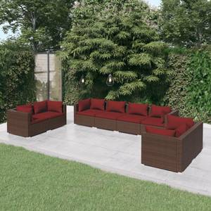 Salon de jardin (lot de 8) 3013635-17 Marron - Rouge - Brun rouge